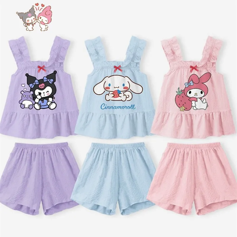 2 шт. кавайная моя мелодия Kuromi Cinnamoroll подтяжки набор аниме мультфильм модные шорты с коротким рукавом Удобная Пижама подарок для детей
2 шт. кавайная моя мелодия Kuromi Cinnamoroll подтяжки набор аниме мультфильм модные шорты с коротким рукавом Удобная Пижама подарок для детей