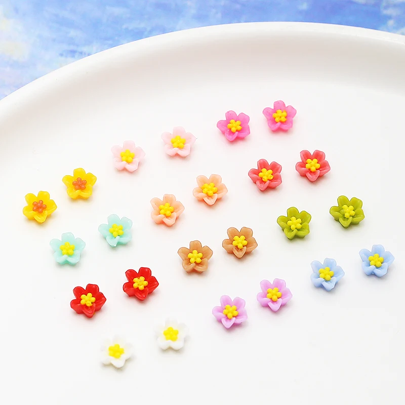 60pcs 6mm color five petal floret resin patch DIY hand made jewelry earrings hairpins mobile phone case accessories materials
60pcs 6mm color five petal floret resin patch DIY hand made jewelry earrings hairpins mobile phone case accessories materials