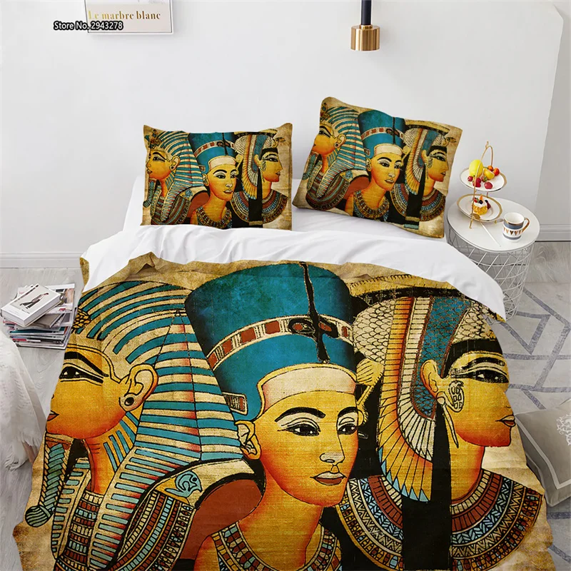 Модный 3D цифровой печатный домашний текстиль серия древней египетской культуры пододеяльник, наволочка и Комплект постельного белья 
Модный 3D цифровой печатный домашний текстиль серия древней египетской культуры пододеяльник, наволочка и Комплект постельного белья