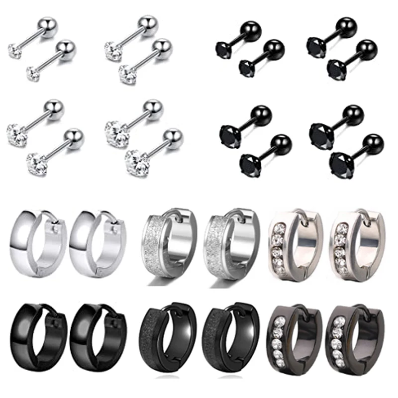 Женские серьги-кольца из нержавеющей стали с цирконом, 14 пар/28 шт.
Женские серьги-кольца из нержавеющей стали с цирконом, 14 пар/28 шт.