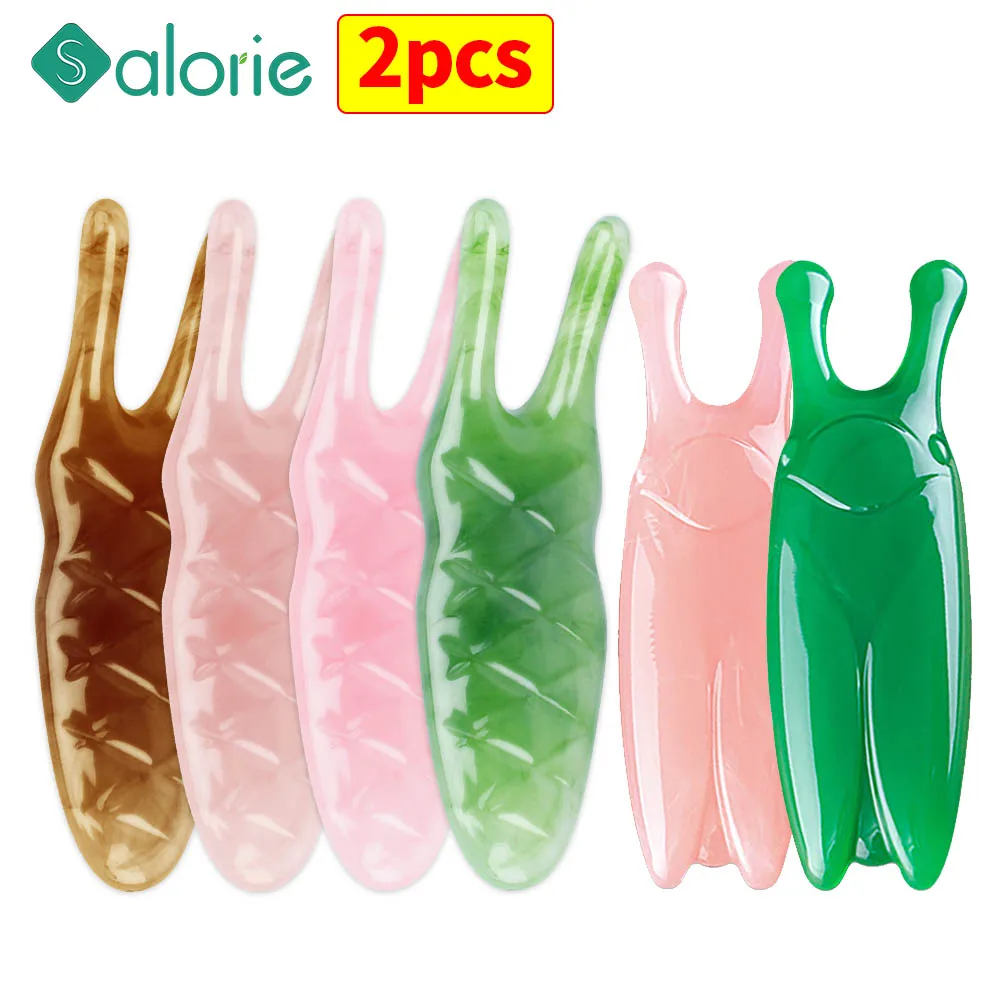 2pcs Resin Natural Resin Guasha Massage Tool Face Massager Acupuncture SPA Therapy Gua Sha Nose Massager Scraping Massage Stick
2pcs Resin Natural Resin Guasha Massage Tool Face Massager Acupuncture SPA Therapy Gua Sha Nose Massager Scraping Massage Stick