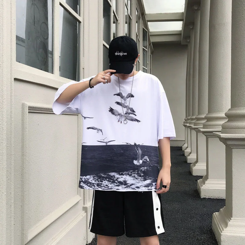 Summer New T Shirt Men's Fashion Printed Casual Short-sleeved Tshirt Man Streetwear Trend Wild Hip-hop Loose Cotton T-shirt
Summer New T Shirt Men's Fashion Printed Casual Short-sleeved Tshirt Man Streetwear Trend Wild Hip-hop Loose Cotton T-shirt