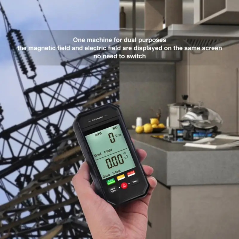 KKM825 Electromagnetic Radiation Detector Electric Field Tester Magnetics Field Radio Test Sound Light Alarm EMF Meter
KKM825 Electromagnetic Radiation Detector Electric Field Tester Magnetics Field Radio Test Sound Light Alarm EMF Meter