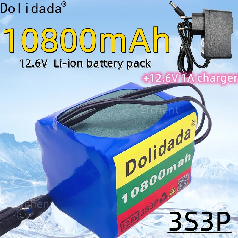 Original 12V10.8Ah 10800mAh 18650 rechargeable battery pack, 12V ,with BMS lithium battery protection board +12.6V 1Acharger3s3p
Original 12V10.8Ah 10800mAh 18650 rechargeable battery pack, 12V ,with BMS lithium battery protection board +12.6V 1Acharger3s3p