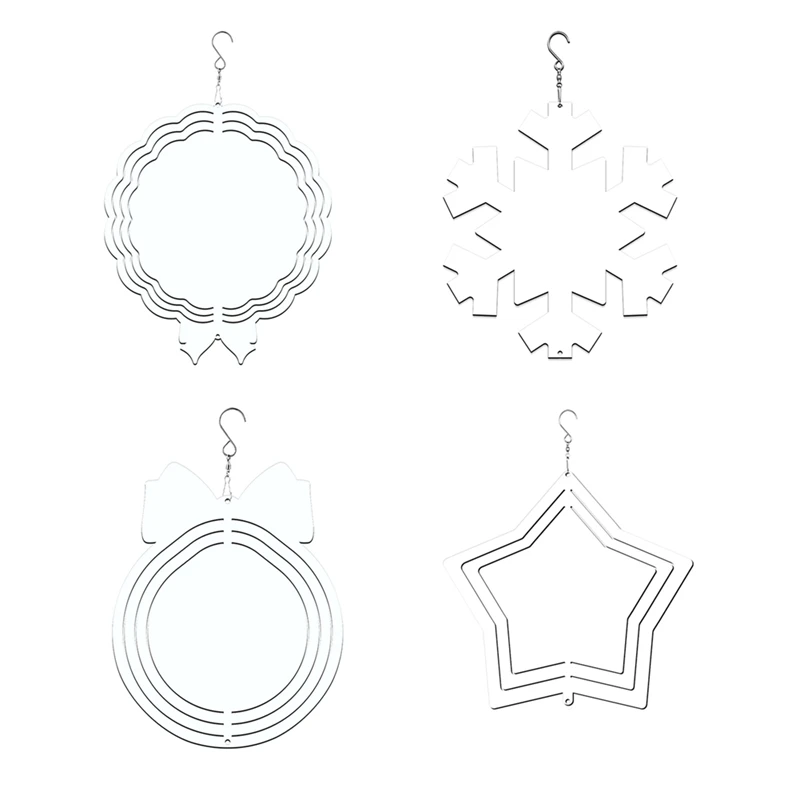 4Pack Sublimation Wind Spinner Blanks Wind Powered Kinetic Sculpture 8Inch 3D Sublimation For Christmas Style Decoration
4Pack Sublimation Wind Spinner Blanks Wind Powered Kinetic Sculpture 8Inch 3D Sublimation For Christmas Style Decoration