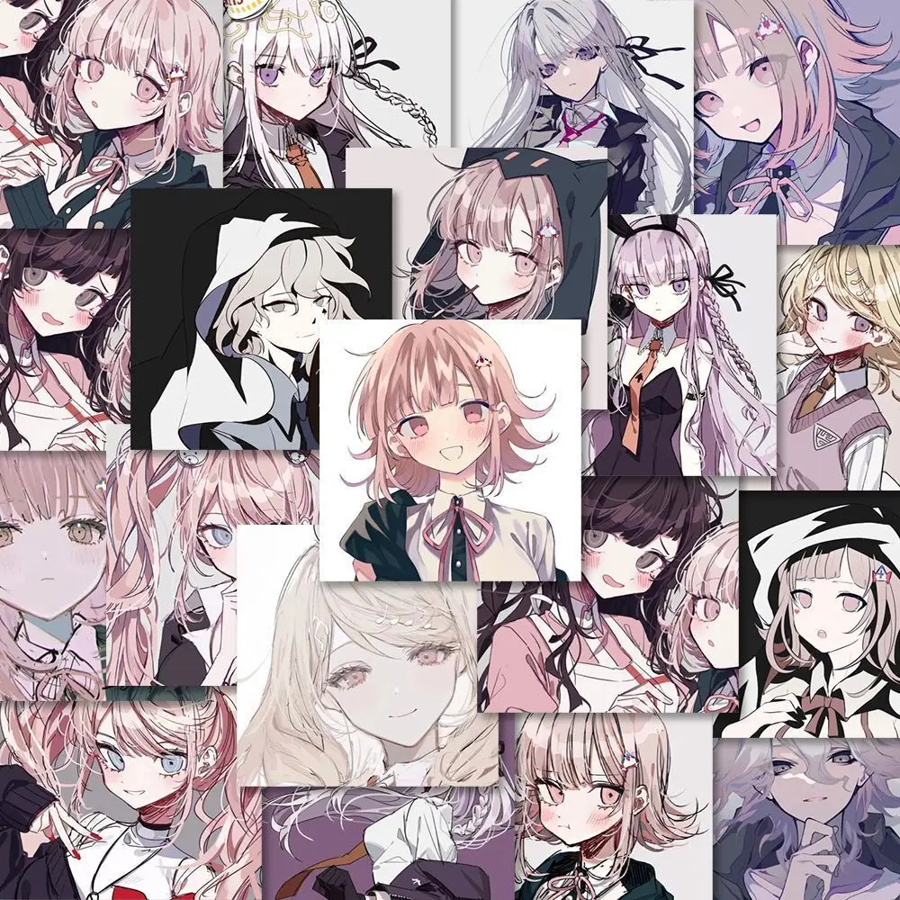 Новинка 54 шт. аниме Danganronpa наклейки сделай сам мультфильм Kawaii милый ноутбук
