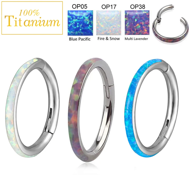 16G 8/10mm G23 Titanium Opal Hinged Pitch Earrings Nose Rings Open Small Septum Piercing Cartilage Hoop Women Perforated Jewelry
16G 8/10mm G23 Titanium Opal Hinged Pitch Earrings Nose Rings Open Small Septum Piercing Cartilage Hoop Women Perforated Jewelry