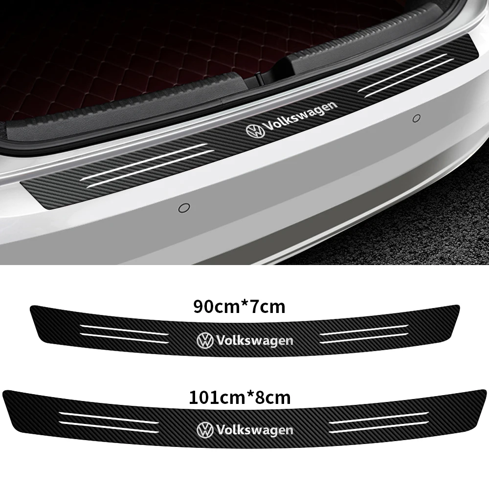 Защитные наклейки для заднего бампера автомобиля из углеродного волокна Volkswagen VW