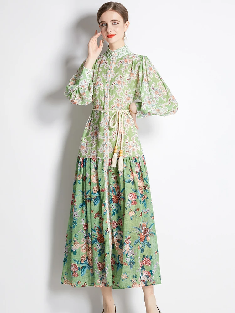 Runway Fashion Spring Holiday Dress Long Maxi Women Print Elegant Vintage Single Breasted Casual Vestidos Full Sleeve 2023 New
Runway Fashion Spring Holiday Dress Long Maxi Women Print Elegant Vintage Single Breasted Casual Vestidos Full Sleeve 2023 New