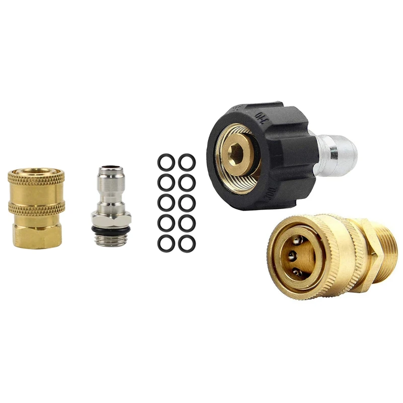 1Set Pressure Washer Adapter Set,1/4 Inch Quick Disconnect Kit & 1Set High Pressure Washer Adapter Set Quick Connect Kit
1Set Pressure Washer Adapter Set,1/4 Inch Quick Disconnect Kit & 1Set High Pressure Washer Adapter Set Quick Connect Kit