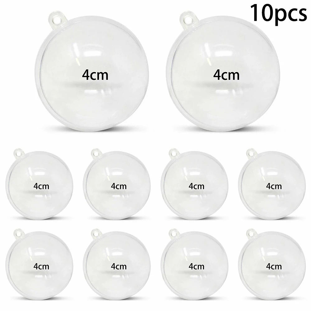 10pcs Christmas Clear Ball Decorations 2023 Diy Fillable Baubles Xmas Tree Hanging Ornaments For Home Wedding Decor Plastic
10pcs Christmas Clear Ball Decorations 2023 Diy Fillable Baubles Xmas Tree Hanging Ornaments For Home Wedding Decor Plastic