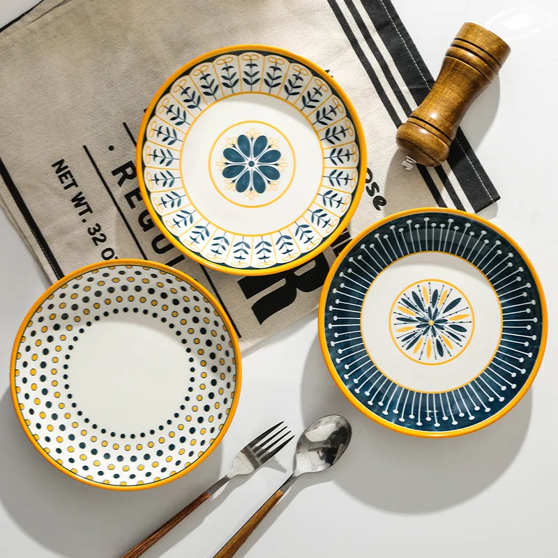 4pc Nordic simple household ceramic tableware steak plate high-value fruit plate
4pc Nordic simple household ceramic tableware steak plate high-value fruit plate