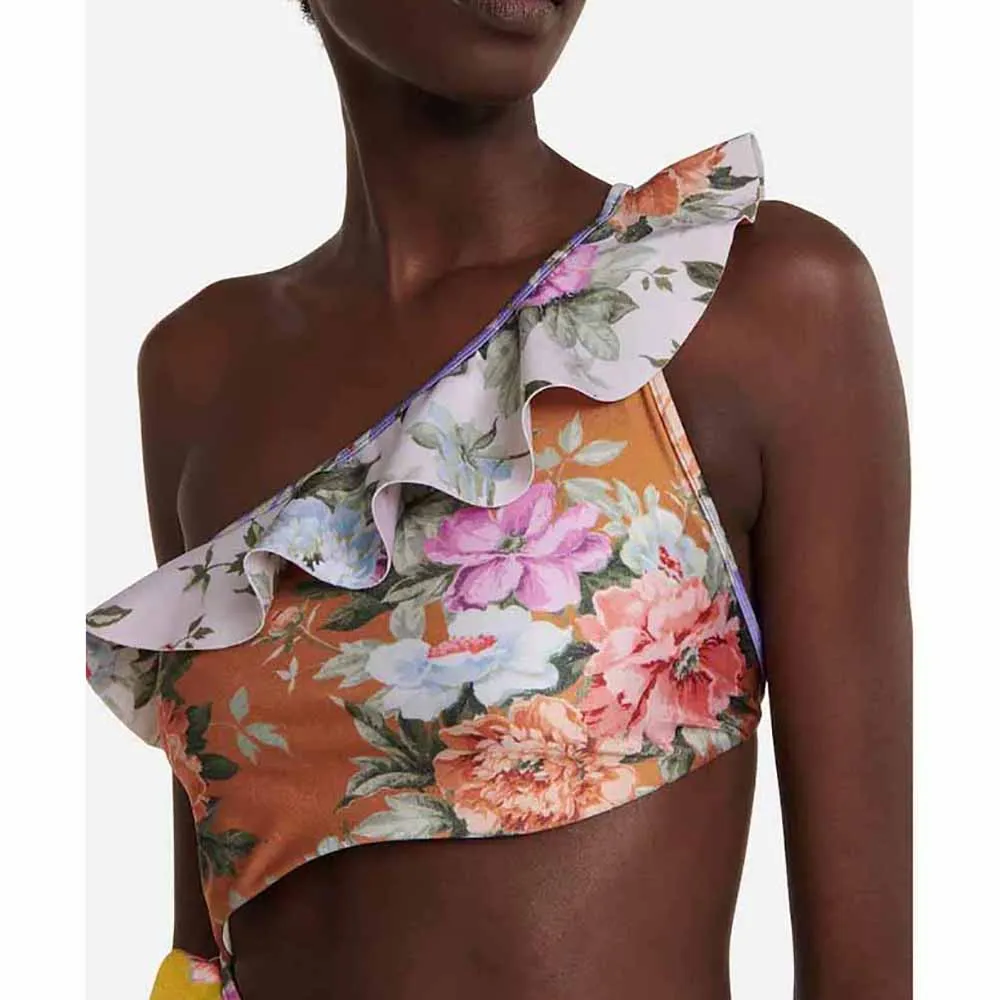 Fashion Colorblock Floral Print Ruffle One-Piece Swimsuit Backless Tight Lace Stripe Cutout Women Bathing Suit 2022 Luxury
Fashion Colorblock Floral Print Ruffle One-Piece Swimsuit Backless Tight Lace Stripe Cutout Women Bathing Suit 2022 Luxury