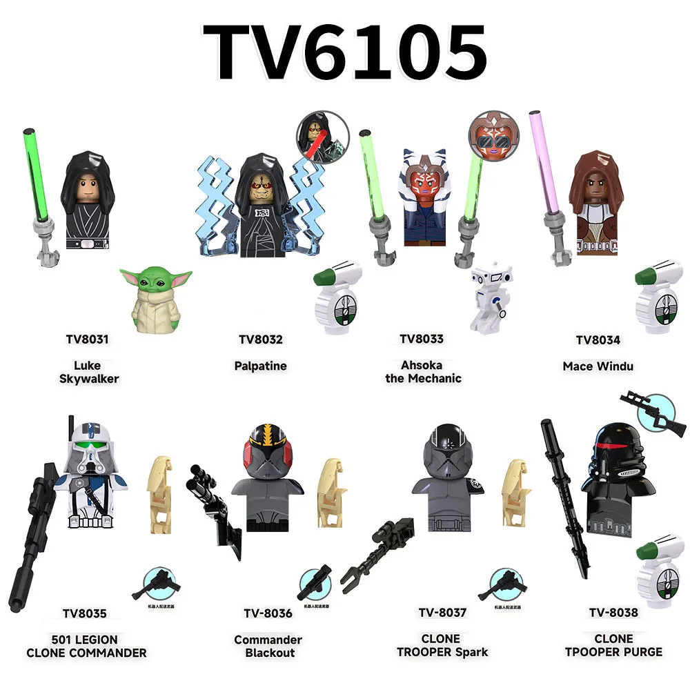 Аниме-фигурки для мальчиков TV6105, мини-фигурки-роботы, строительные блоки для кирпичей BB8, маленькие детали, игрушки
Аниме-фигурки для мальчиков TV6105, мини-фигурки-роботы, строительные блоки для кирпичей BB8, маленькие детали, игрушки