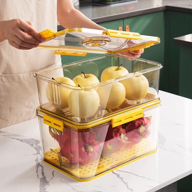 1.5L-7L Stackable Refrigerator Storage Box Food Grade Containers Kitchen Organizer Box with Lid Drainboard Timer Clear Large
1.5L-7L Stackable Refrigerator Storage Box Food Grade Containers Kitchen Organizer Box with Lid Drainboard Timer Clear Large