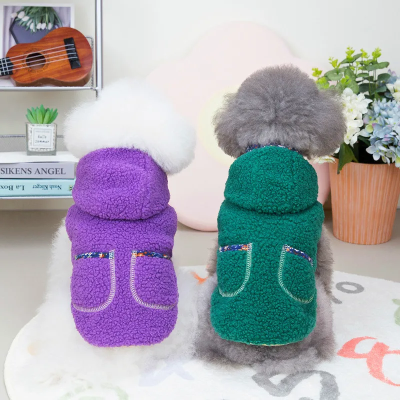 Fleece Winter Pet Dog Clothes For Small Medium Dogs Bichon Warm Dog Parkas Coat Green Purple Pets Outfits Dog Hooded Vest Jacket 
Fleece Winter Pet Dog Clothes For Small Medium Dogs Bichon Warm Dog Parkas Coat Green Purple Pets Outfits Dog Hooded Vest Jacket