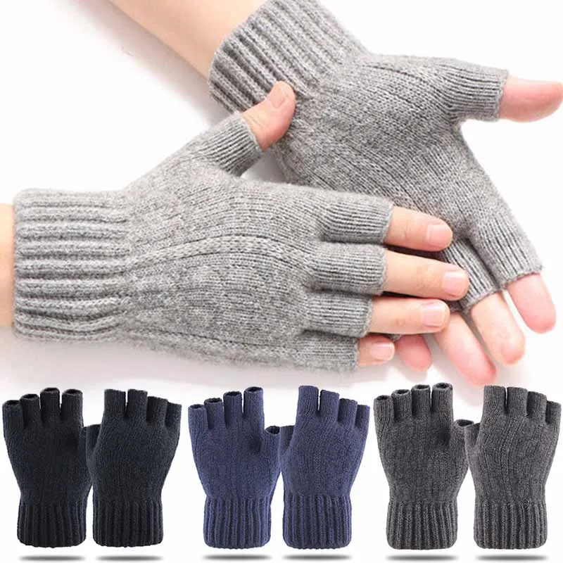 Men Knitted Fingerless Gloves Winter Thicken Warm TouchScreen Gloves Unisex Outdoor Elastic Warm Half Finger Cycling Gloves Gift
Men Knitted Fingerless Gloves Winter Thicken Warm TouchScreen Gloves Unisex Outdoor Elastic Warm Half Finger Cycling Gloves Gift