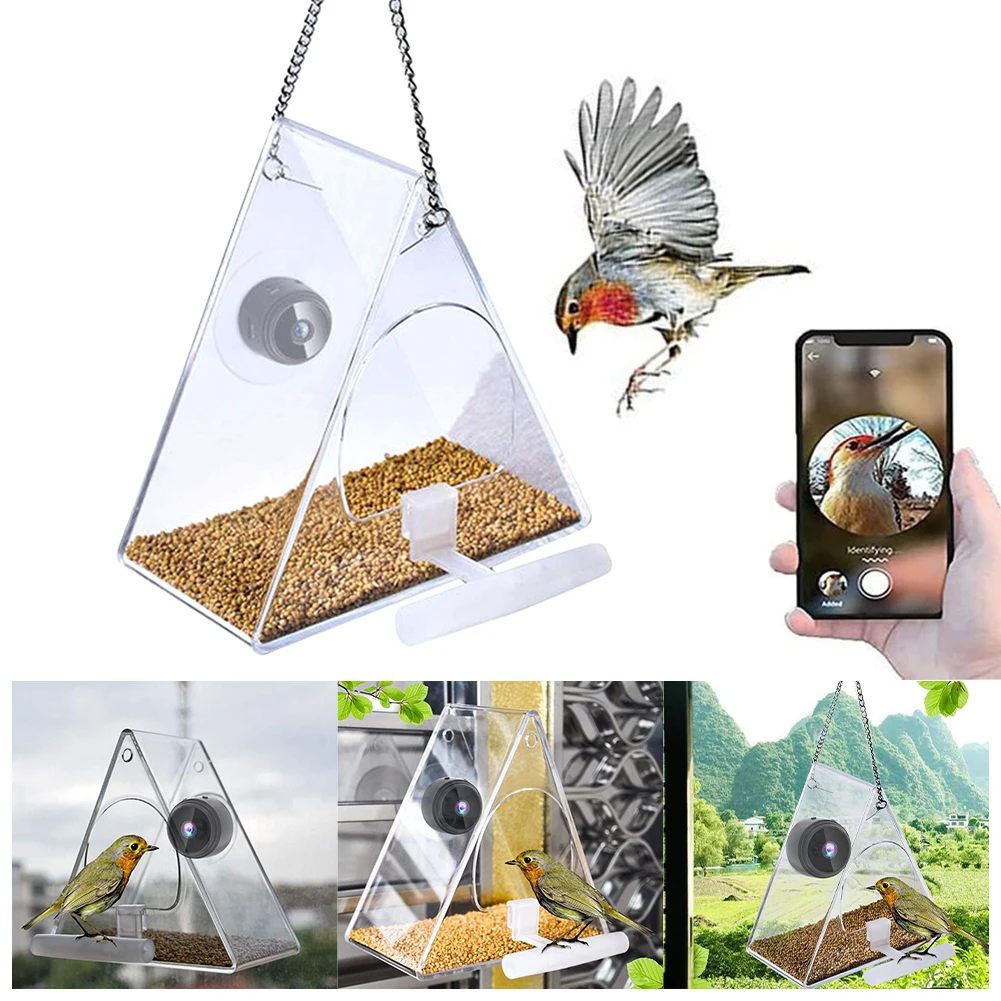 Bird Feeder With Camera Transparent Acrylic Window Bird Feeder Auto Capture WiFi Camera Smart Bird Feeders Bird Supplies
Bird Feeder With Camera Transparent Acrylic Window Bird Feeder Auto Capture WiFi Camera Smart Bird Feeders Bird Supplies