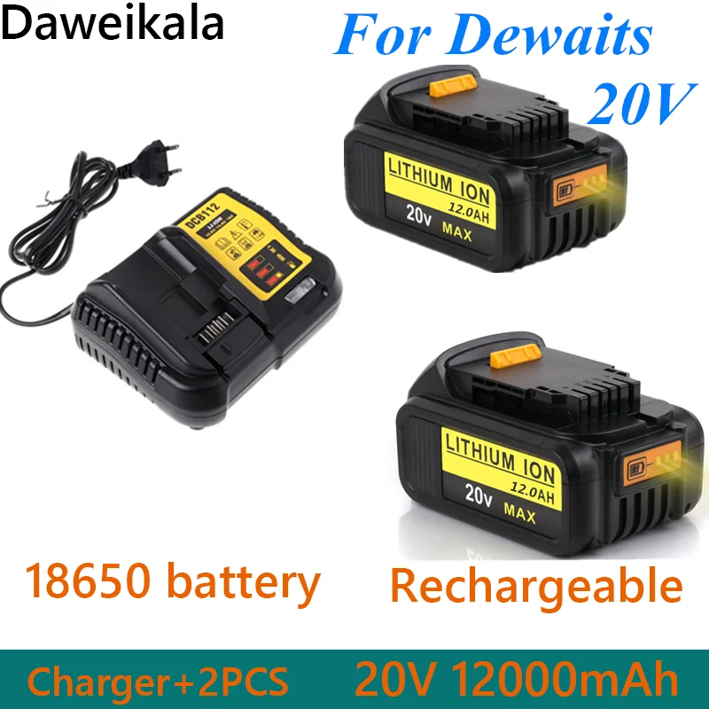 20V 12.0Ah Max. Battery Replacement Tool for DeWalt DCB184 DCB181 DCB182 DCB200 20V 5A 20 Volt 20V Battery + 3A Charge
20V 12.0Ah Max. Battery Replacement Tool for DeWalt DCB184 DCB181 DCB182 DCB200 20V 5A 20 Volt 20V Battery + 3A Charge