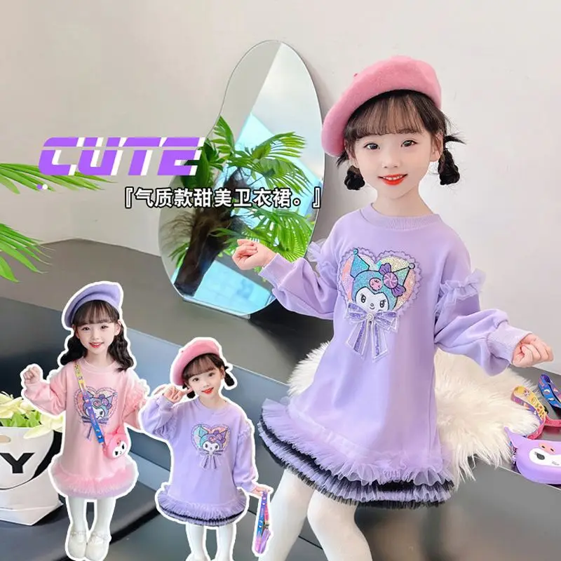 23 Sanrio Children Kuromi Sweatshirt Dress Gauze Skirt Anime Figure Dress for Kid Girls Fashion Sweet Cartoon Cute Hot New Style
23 Sanrio Children Kuromi Sweatshirt Dress Gauze Skirt Anime Figure Dress for Kid Girls Fashion Sweet Cartoon Cute Hot New Style