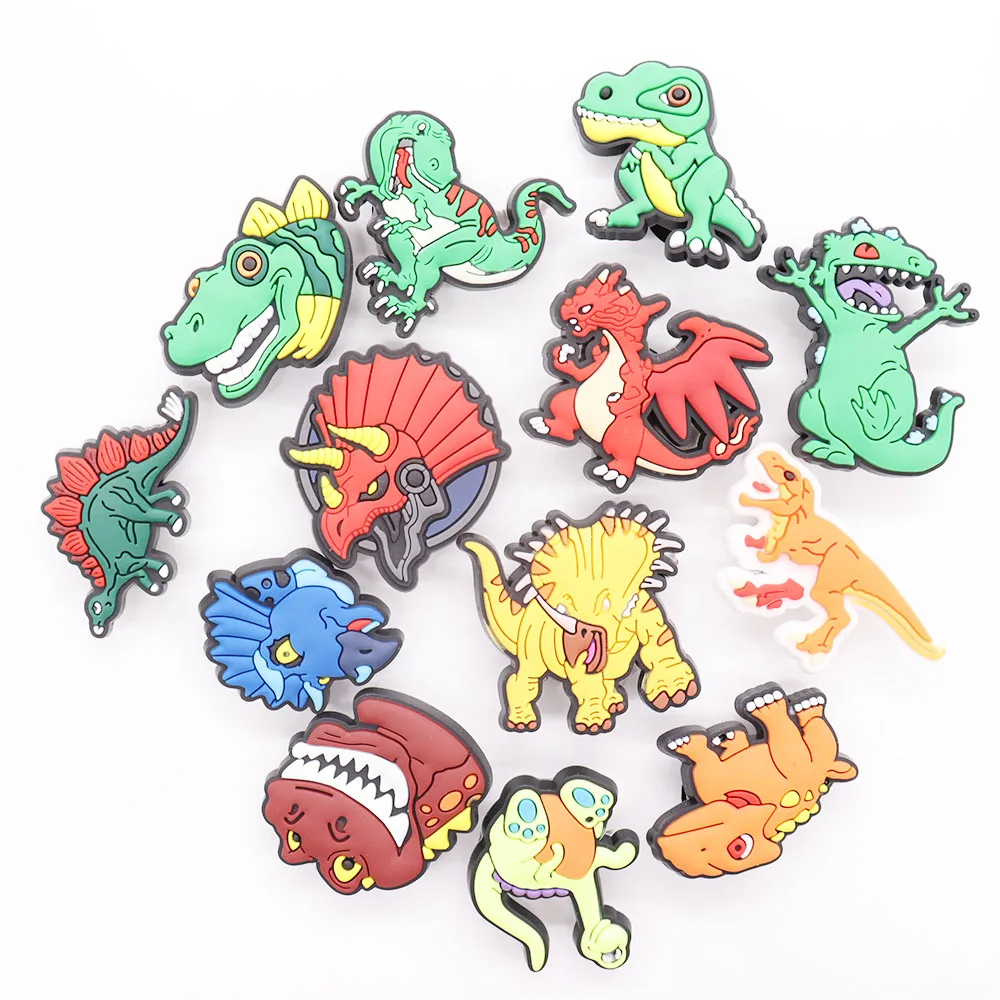 50PCS Animals Cretaceous Dinosaur Tyrannosaurus Stegosaurus Ceratopsian PVC Shoe Charms Slipper Clog Fit Croc Jibz Shoe Buckle
50PCS Animals Cretaceous Dinosaur Tyrannosaurus Stegosaurus Ceratopsian PVC Shoe Charms Slipper Clog Fit Croc Jibz Shoe Buckle