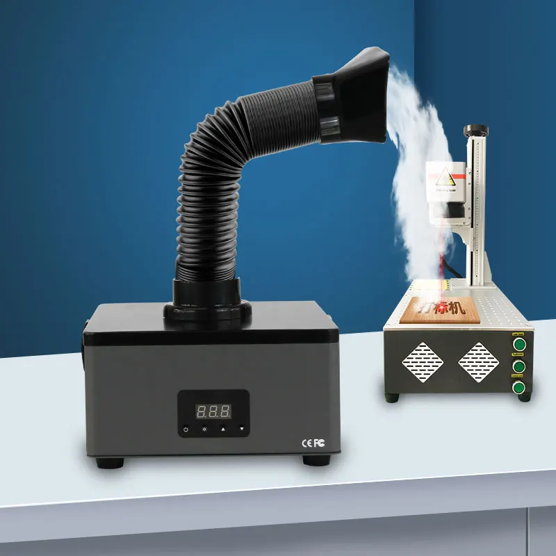 

JM Extendable Smoke Extractor For Laser Marking Machine Mini Efficient 22*22*36cm Desktop Smoking Instrument Filter PM2.5 Tool