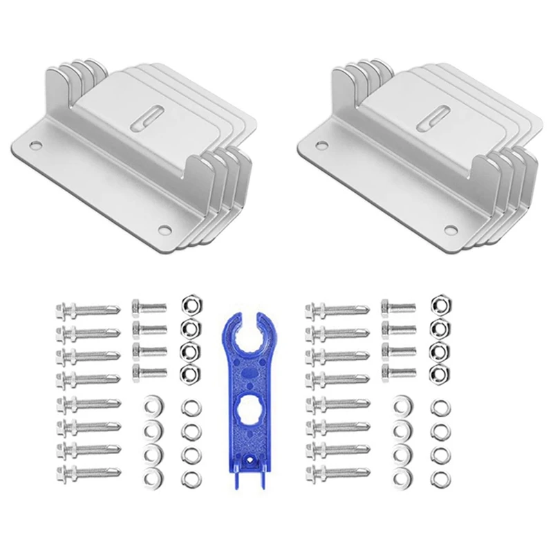 24 шт., кронштейны для крепления солнечной панели с гайками и болтами
24 шт., кронштейны для крепления солнечной панели с гайками и болтами