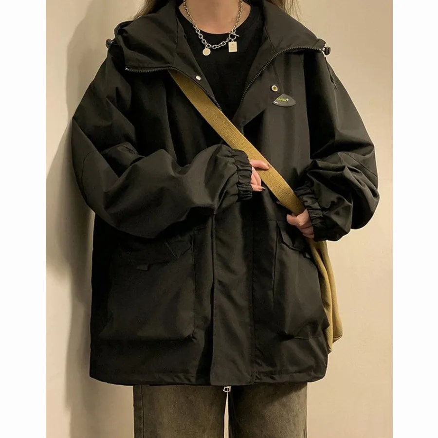 Oversized Hooded Bomber Jacket Women Vintage Loose Windbreaker Jackets Ladies Autumn Korean Fashion Harajuku Casual Zipper Top
Oversized Hooded Bomber Jacket Women Vintage Loose Windbreaker Jackets Ladies Autumn Korean Fashion Harajuku Casual Zipper Top