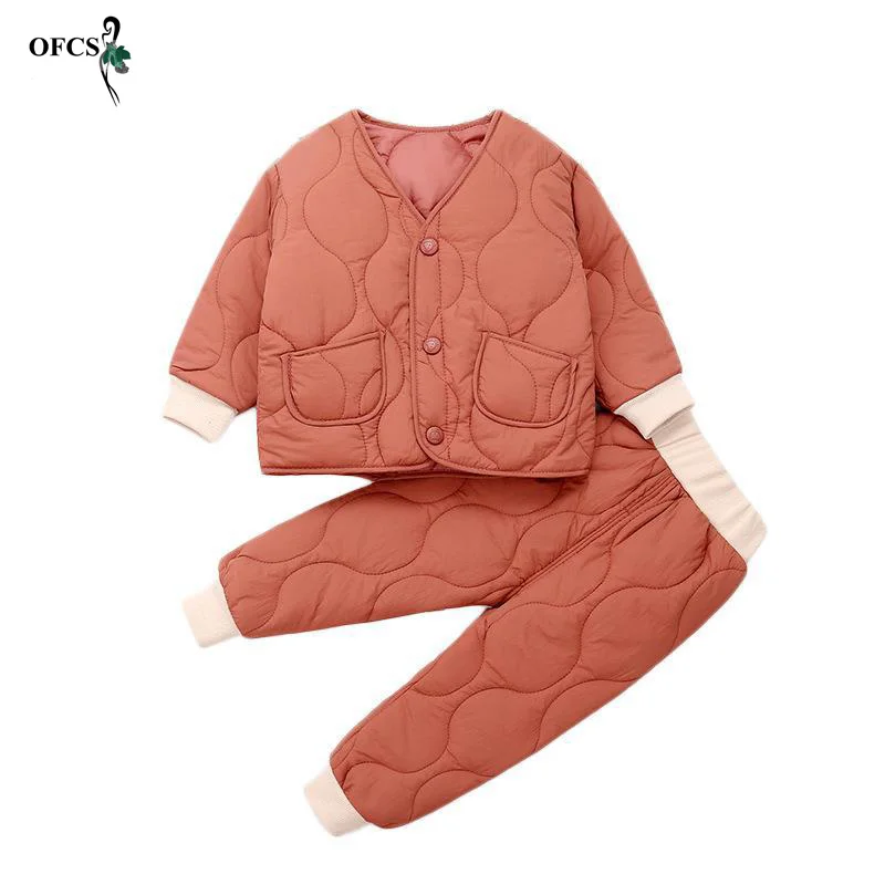 Fall Kids Cotton-padded Jacket Suit Baby Clothes Children Long Sleeve Cotton Coat+Light Warm Pants 2pcs/Set Outfits Boys Costume
Fall Kids Cotton-padded Jacket Suit Baby Clothes Children Long Sleeve Cotton Coat+Light Warm Pants 2pcs/Set Outfits Boys Costume