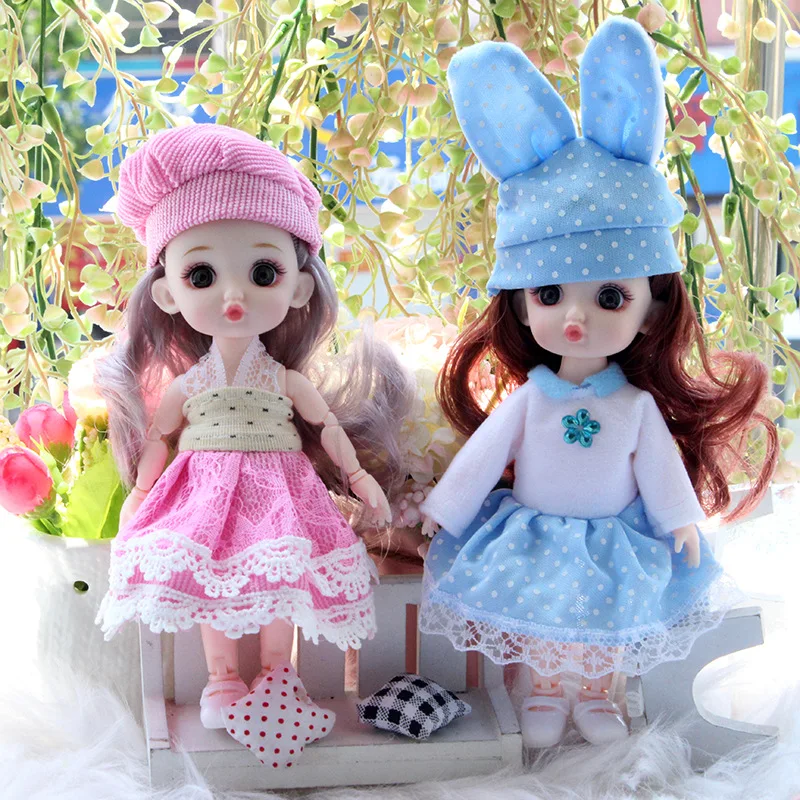 New 13 Movable Jointed 16cm Princess Dolls Toys Mini 1/12 BJD Doll Girls Toys 3D Eyes Makeup Dolls with Clothes Children's Toys
New 13 Movable Jointed 16cm Princess Dolls Toys Mini 1/12 BJD Doll Girls Toys 3D Eyes Makeup Dolls with Clothes Children's Toys