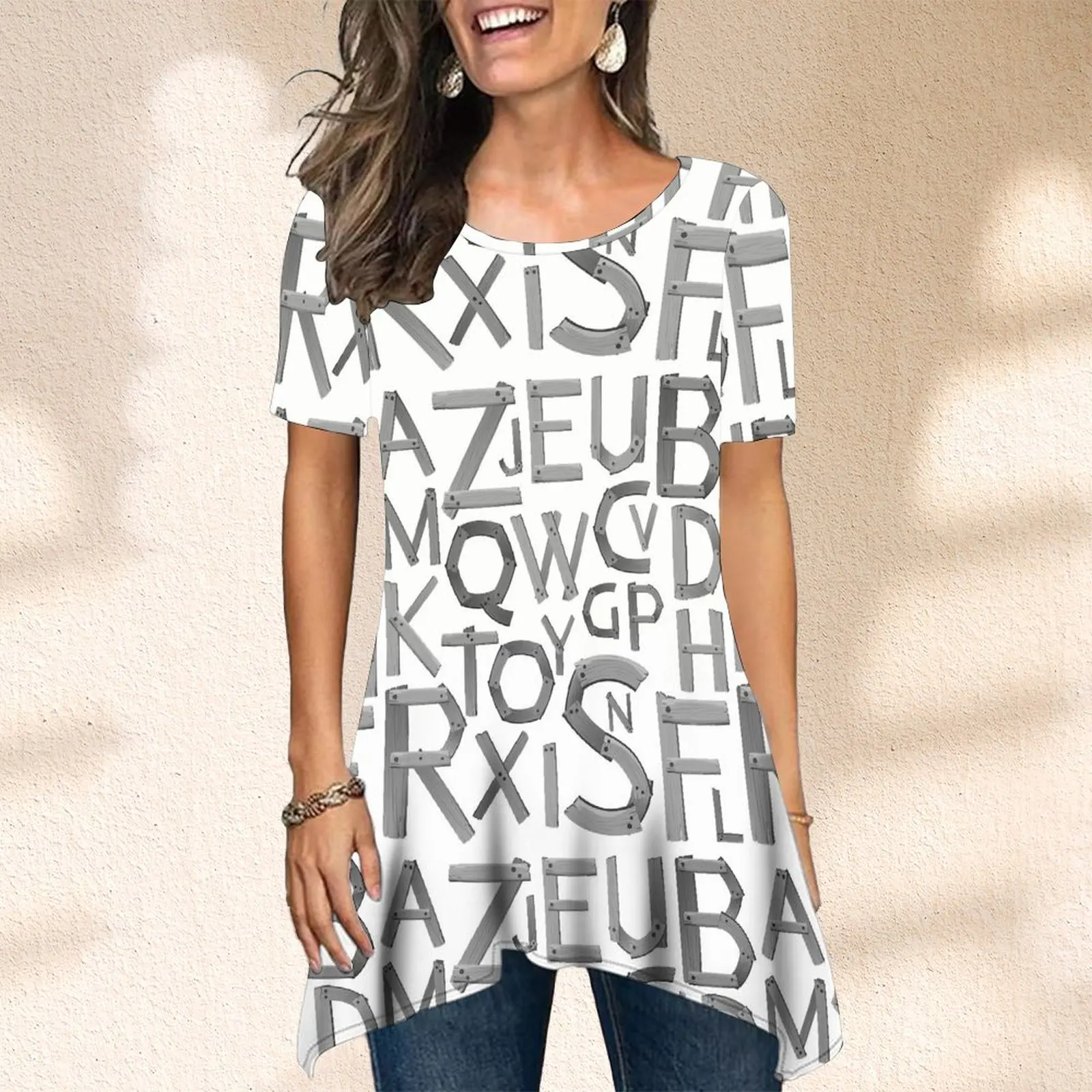 Футболка женская базовая с принтом, повседневный базовый топ с винтажным абстрактным принтом и надписью, модная рубашка с коротким рукавом,...
Футболка женская базовая с принтом, повседневный базовый топ с винтажным абстрактным принтом и надписью, модная рубашка с коротким рукавом,...