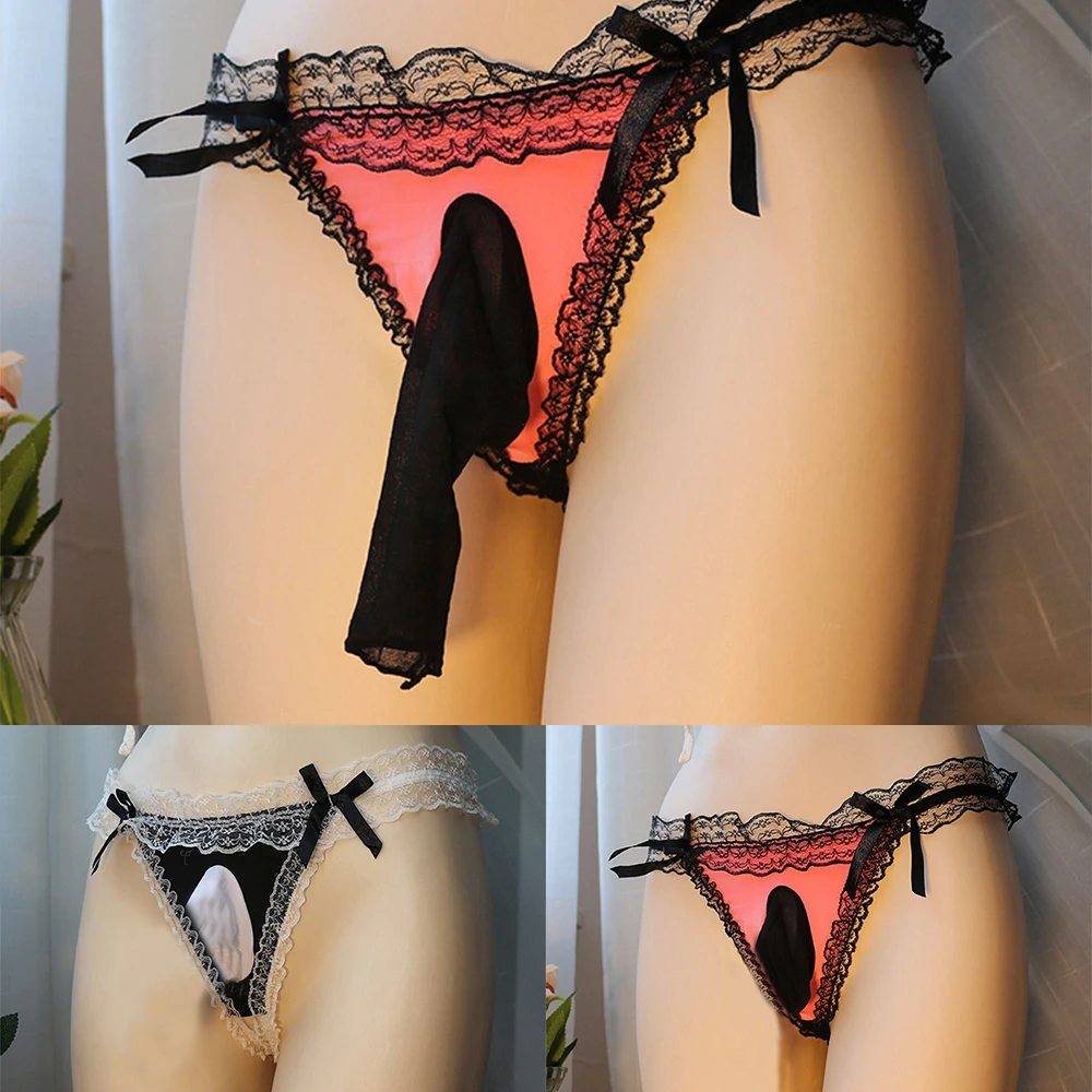 Men Sexy Sissy Pouch Ladies Lace Thongs G-String Breathable Briefs Buttocks Hollow Low Rise Men's Erotic Lingerie Gay Underwear
Men Sexy Sissy Pouch Ladies Lace Thongs G-String Breathable Briefs Buttocks Hollow Low Rise Men's Erotic Lingerie Gay Underwear