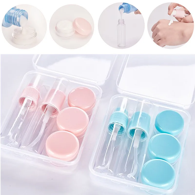 Refillable Travel Bottles Set Package Cosmetics Bottles Plastic Pressing Spray Bottle Makeup Tools Kit for Travel Easy Carry
Refillable Travel Bottles Set Package Cosmetics Bottles Plastic Pressing Spray Bottle Makeup Tools Kit for Travel Easy Carry