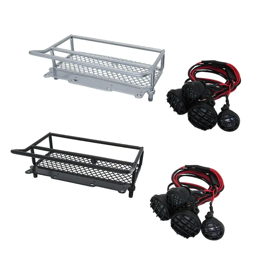RC Luggage Carrier,Durable Metal RC Roof Rack Luggage with LED Light Fit for WPL
RC Luggage Carrier,Durable Metal RC Roof Rack Luggage with LED Light Fit for WPL