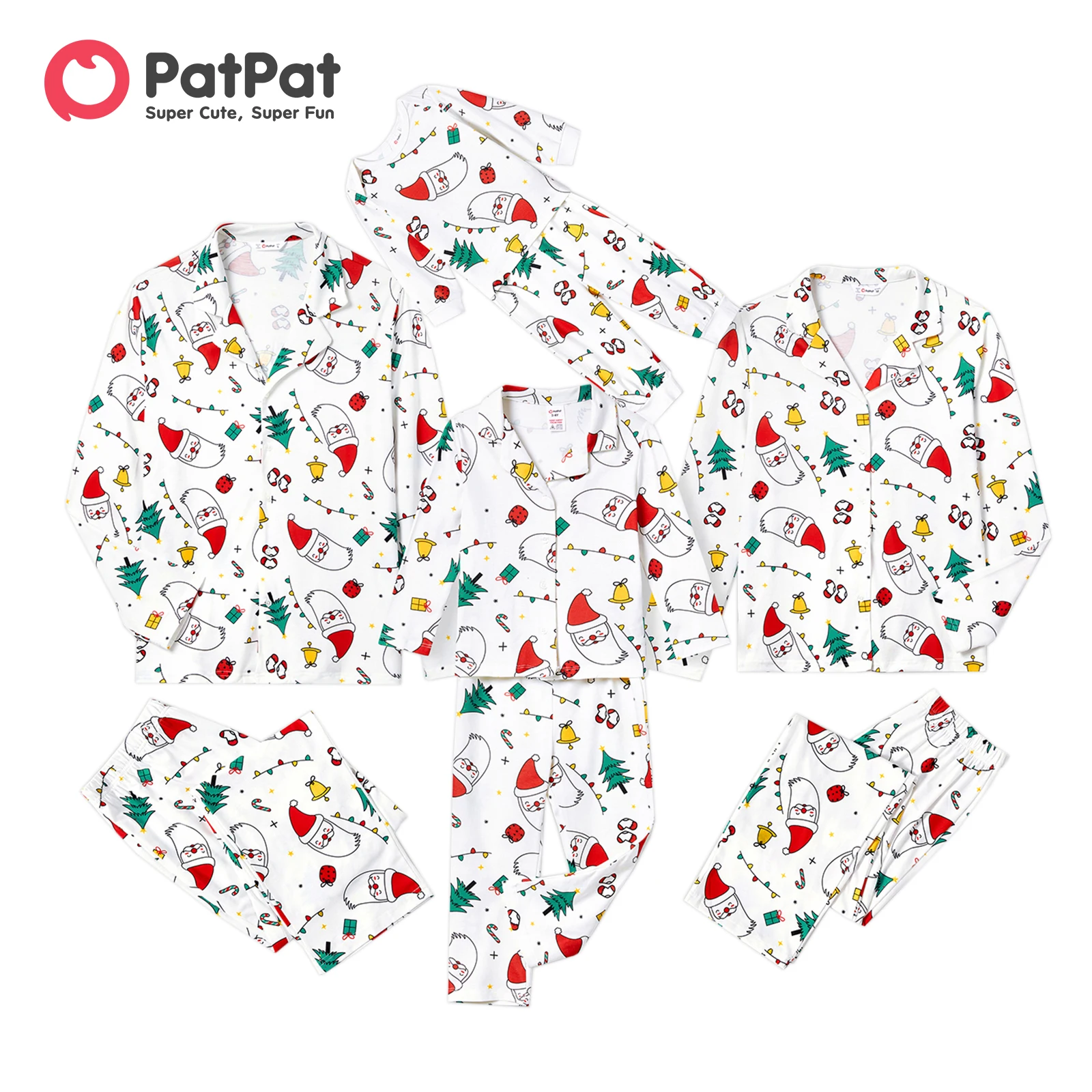 Пижамные комплекты PatPat с длинным рукавом, рождественские, семейные, яркие, праздничные, тематические, с принтом, (огнестойкие)
Пижамные комплекты PatPat с длинным рукавом, рождественские, семейные, яркие, праздничные, тематические, с принтом, (огнестойкие)