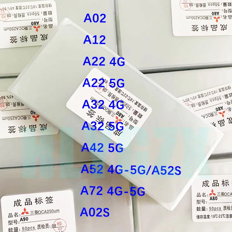 Прозрачный оптический клей OCA 50 шт./лот 250 мкм для Samsung A12 A02s A22 A32 A42 A52 A72 4G 5G A52s пленка для стеклянных ЖК-стекол OCA клей
Прозрачный оптический клей OCA 50 шт./лот 250 мкм для Samsung A12 A02s A22 A32 A42 A52 A72 4G 5G A52s пленка для стеклянных ЖК-стекол OCA клей