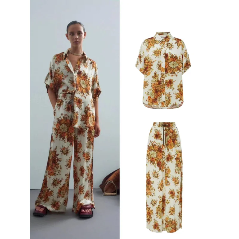 Australia Alem@is Women's Set Silk Satin Print 2023 Summer New Vintage Style Shirt and Versatile Pants
Australia Alem@is Women's Set Silk Satin Print 2023 Summer New Vintage Style Shirt and Versatile Pants