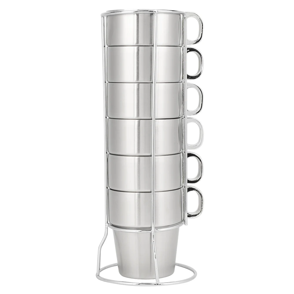 Double Layer Anti-Scald Stainless Steel Stackable Water Coffee Cup Set with Cup Holder Stand Water Water
Double Layer Anti-Scald Stainless Steel Stackable Water Coffee Cup Set with Cup Holder Stand Water Water