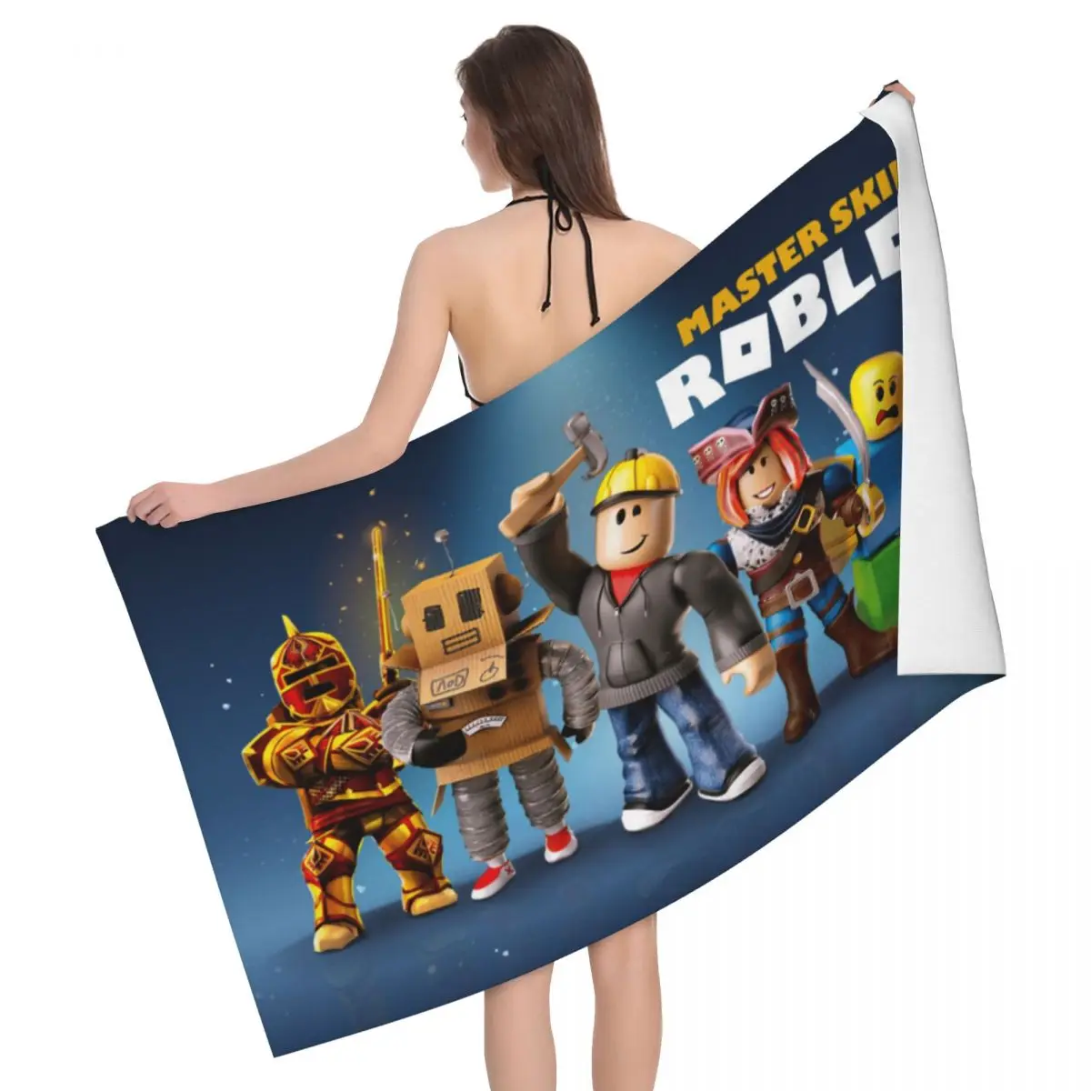 Полотенце Robloxs для видеоигр, мягкое льняное пляжное полотенце из микрофибры, быстросохнущее мультяшное для ванной и бассейна
Полотенце Robloxs для видеоигр, мягкое льняное пляжное полотенце из микрофибры, быстросохнущее мультяшное для ванной и бассейна