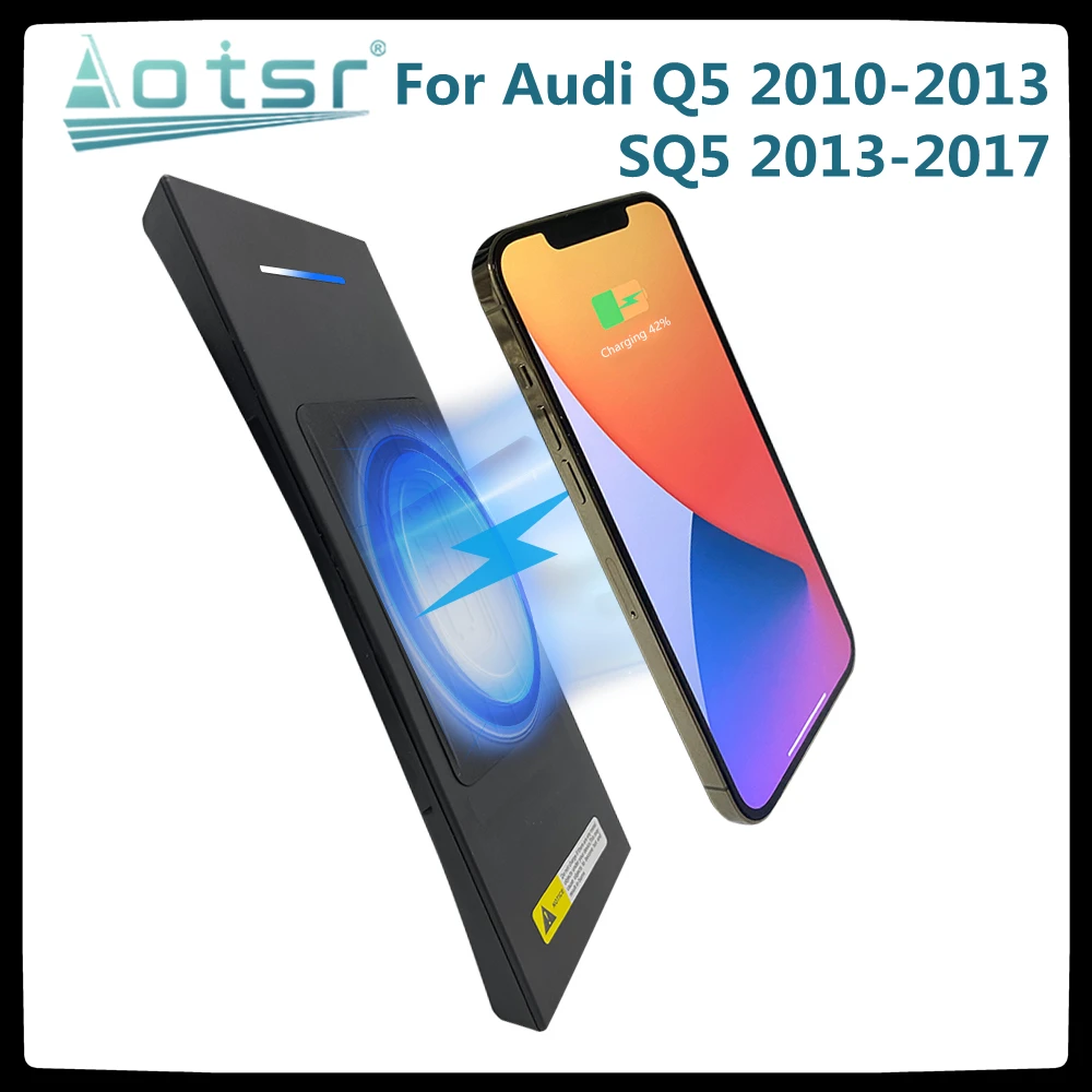Автомобильное беспроводное зарядное устройство QI, быстрая зарядка для Audi Q5 2010-2013 SQ5 2013 -2017, интеллектуальный инфракрасный держатель для теле...
Автомобильное беспроводное зарядное устройство QI, быстрая зарядка для Audi Q5 2010-2013 SQ5 2013 -2017, интеллектуальный инфракрасный держатель для теле...