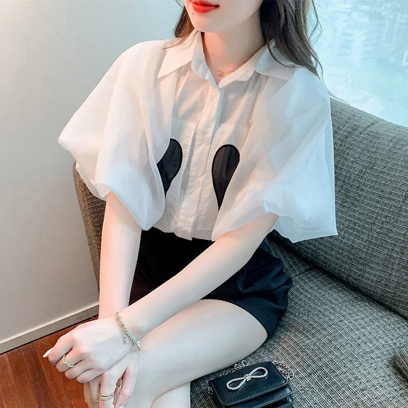 ILARES Women Clothing Shirt Fashion Woman Blouses Pretty and Cheap Women's Blouses Plus Size Tops Blouse Korean Vintage Summer 
ILARES Women Clothing Shirt Fashion Woman Blouses Pretty and Cheap Women's Blouses Plus Size Tops Blouse Korean Vintage Summer
