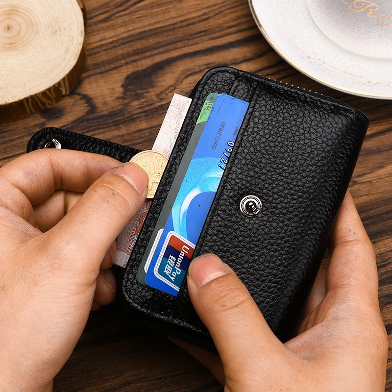 Short Section Zip Ladies Head Layer Cowhide Card Case Card Holder Male Multifunctional Leather Organ Card Holder Id Bag
Short Section Zip Ladies Head Layer Cowhide Card Case Card Holder Male Multifunctional Leather Organ Card Holder Id Bag
