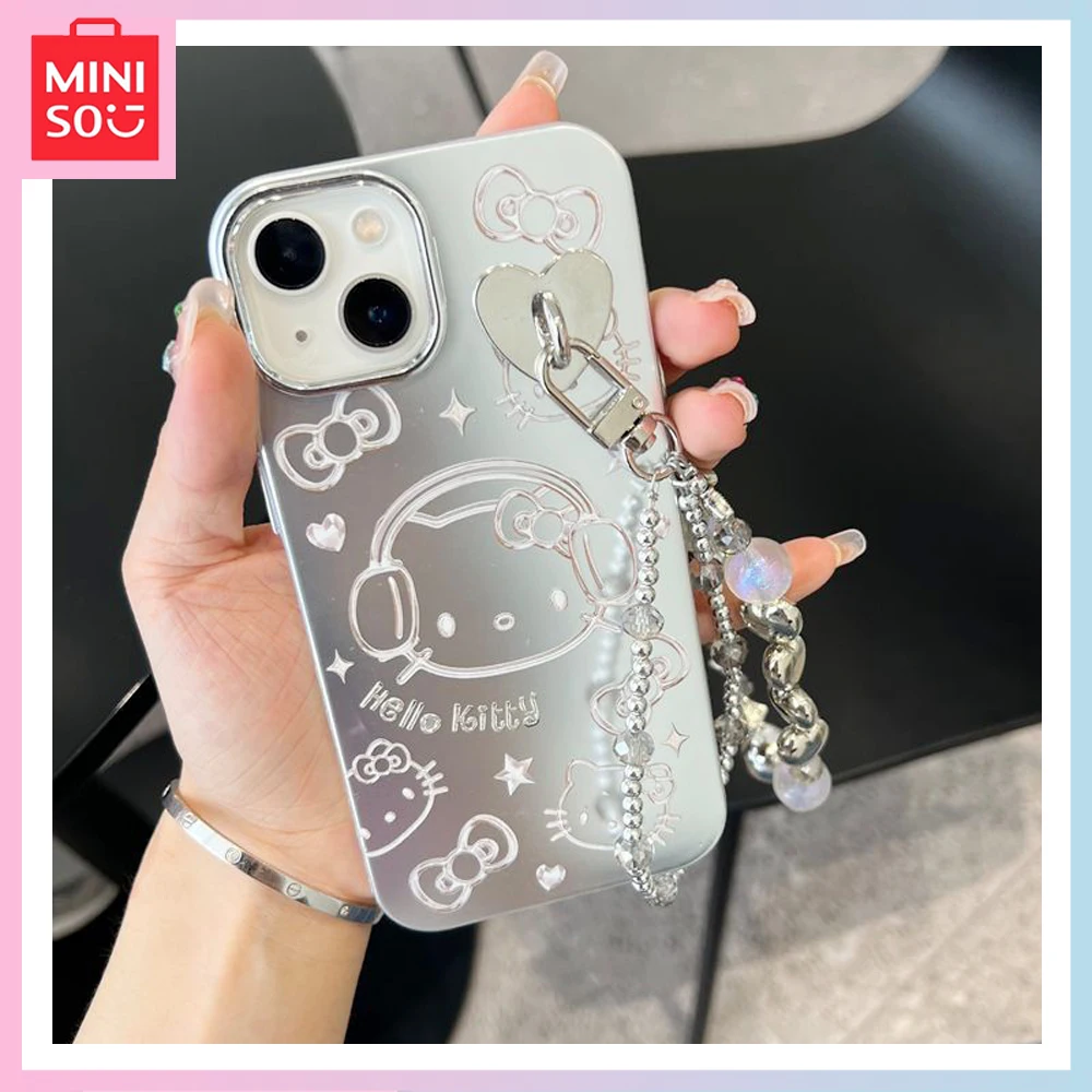 Miniso Cartoon Cute Silver Hello Kitty Iphone 14/13 Promax Trend Minimalist All-Pack Silicone Chain Phone Case for Girls Gift
Miniso Cartoon Cute Silver Hello Kitty Iphone 14/13 Promax Trend Minimalist All-Pack Silicone Chain Phone Case for Girls Gift