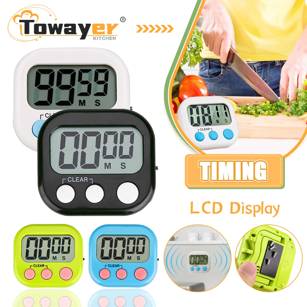 LCD Display Electronic Kitchen Timer Large Screen Electronic Timer Positive Negative Baking Timer Reminder Timing Big Loud Alarm
LCD Display Electronic Kitchen Timer Large Screen Electronic Timer Positive Negative Baking Timer Reminder Timing Big Loud Alarm