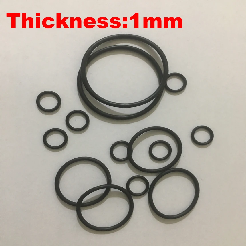 

600pcs 6x1 6*1 6.5x1 6.5*1 7x1 7*1 8x1 8*1 OD*Thickness Black NBR Nitrile Chemigum Rubber Grommet O Ring O-Ring Oil Seal Gasket