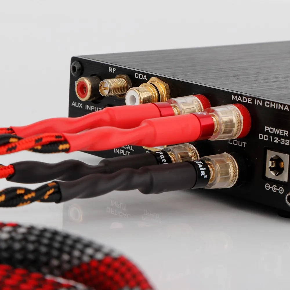 One Pair oxygen-free copper audio speaker cable HI-FI high-end amplifier speaker cable Banana plug cable For Left Right Channel
One Pair oxygen-free copper audio speaker cable HI-FI high-end amplifier speaker cable Banana plug cable For Left Right Channel