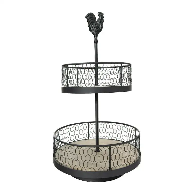 Decoration "Stylish Black Metal and Natural Wood Tier Farmhouse Rooster Basket Decor - Unique Home Décor Piece".
Decoration "Stylish Black Metal and Natural Wood Tier Farmhouse Rooster Basket Decor - Unique Home Décor Piece".