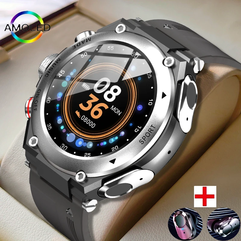 

Новинка 2023 Смарт-часы T92 браслет 2 в 1 TWS беспроводные наушники 1,28 дюйма пульсометр кровяное давление спортивные водонепроницаемые Смарт-часы