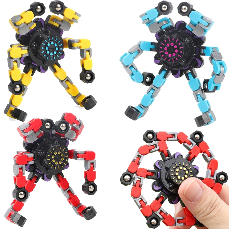 

Fidget Spinners Toys Finger Hand Spinning Top Focus Toy with Transformable Chain Fingertip Gyro Stress Relief for Kids Adults