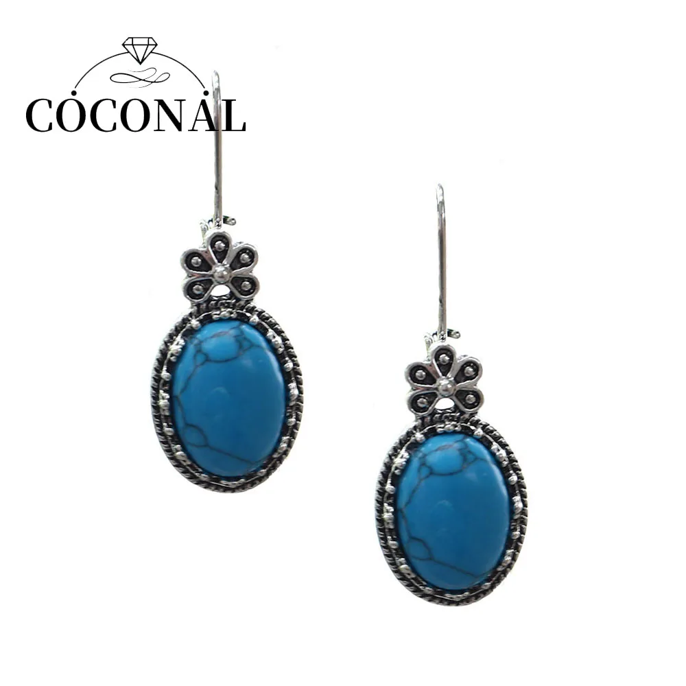 Coconal Women Long Bohemia Natural Stone Earring Blue Stone Flower Round Drop Earrings For Earrings Gift Jewelry
Coconal Women Long Bohemia Natural Stone Earring Blue Stone Flower Round Drop Earrings For Earrings Gift Jewelry